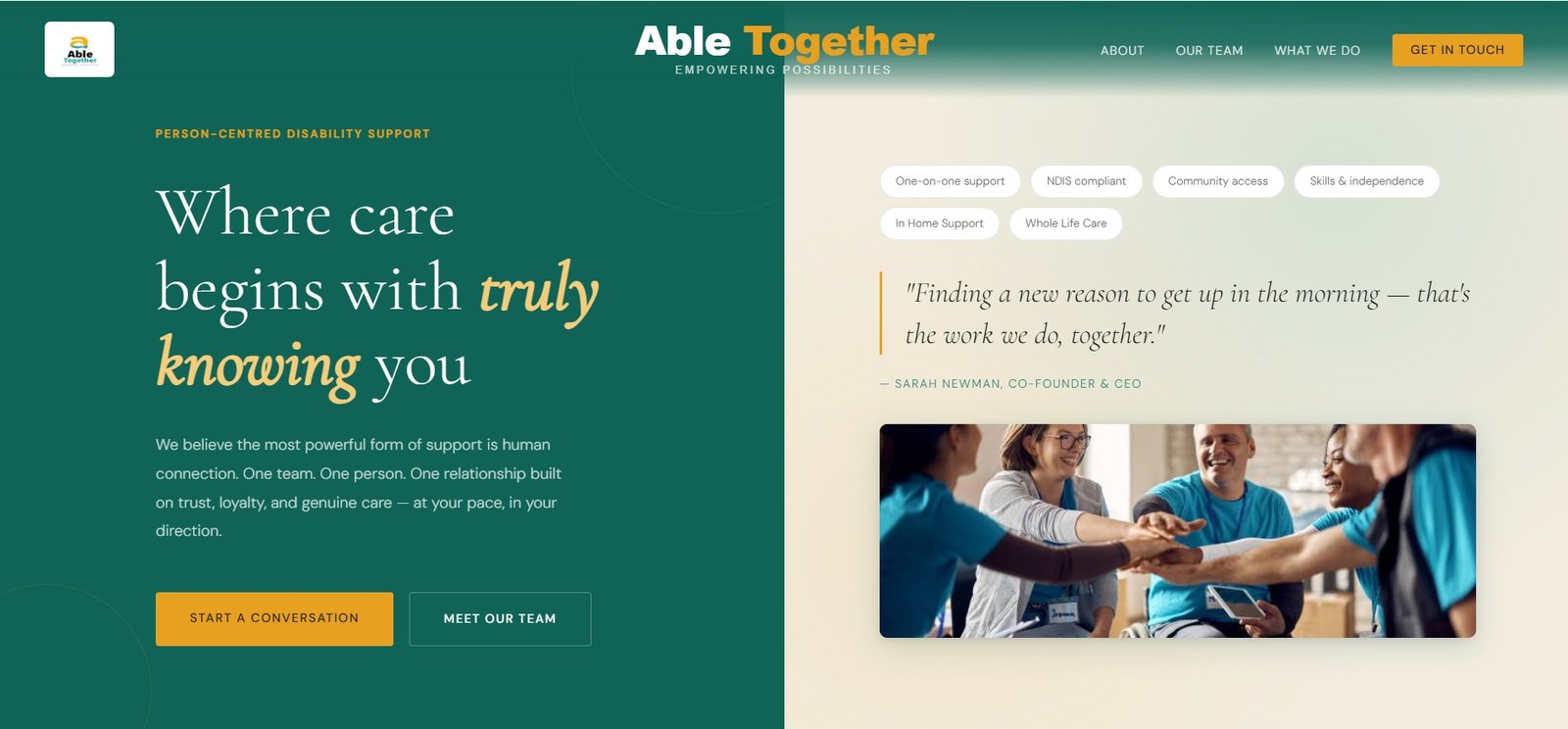 Able Together website